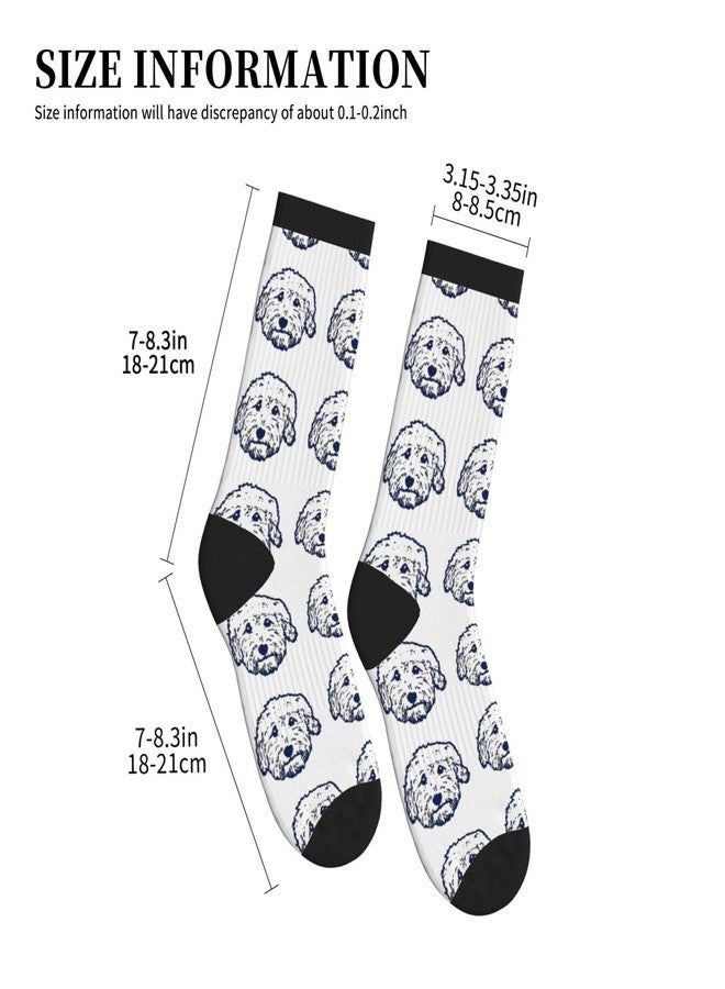 AIMASTZ Cute Goldendoodle Unisex Funny Novelty Socks, Funky Crazy Cool Crew Dress Socks - Image 3